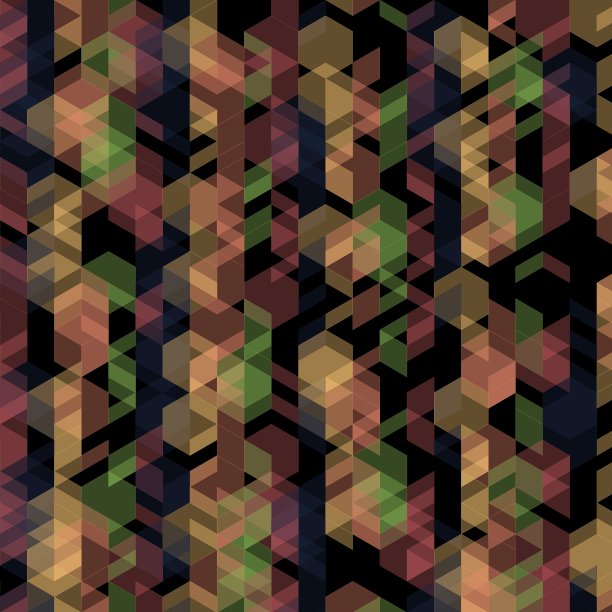 抽象装饰插图的六边形和三角形网格形状马赛克图案与彩色几何背景的墙纸图片下载