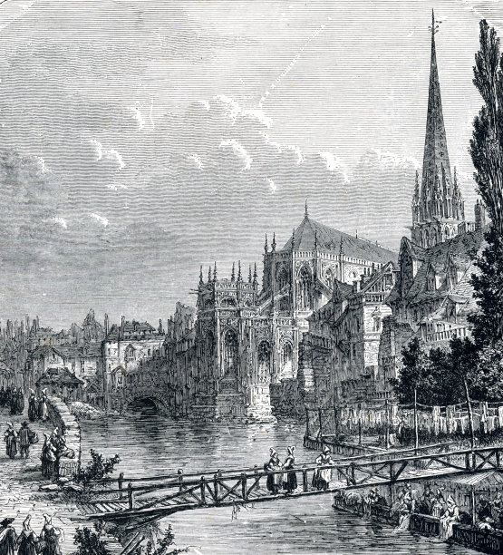 19世纪法国卡昂图片下载