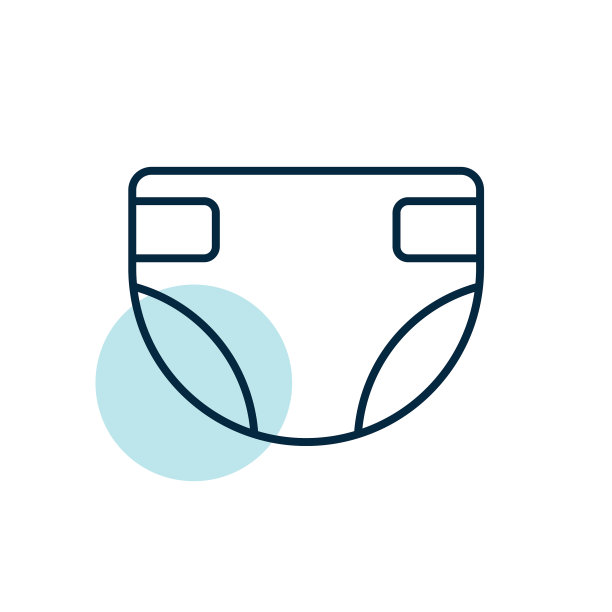 纸尿裤设计孤立图标图片下载