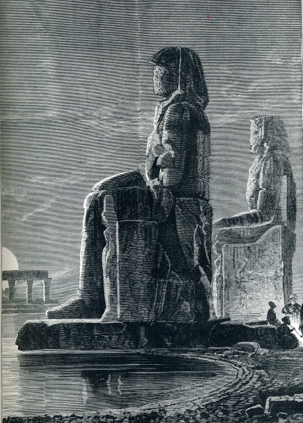 埃及底比斯的巨像图片下载