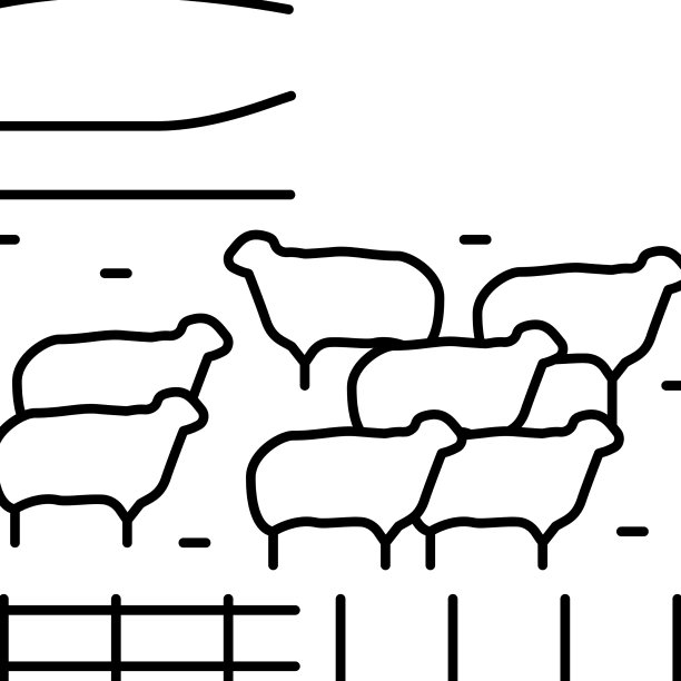 牧场羊线图标图片下载