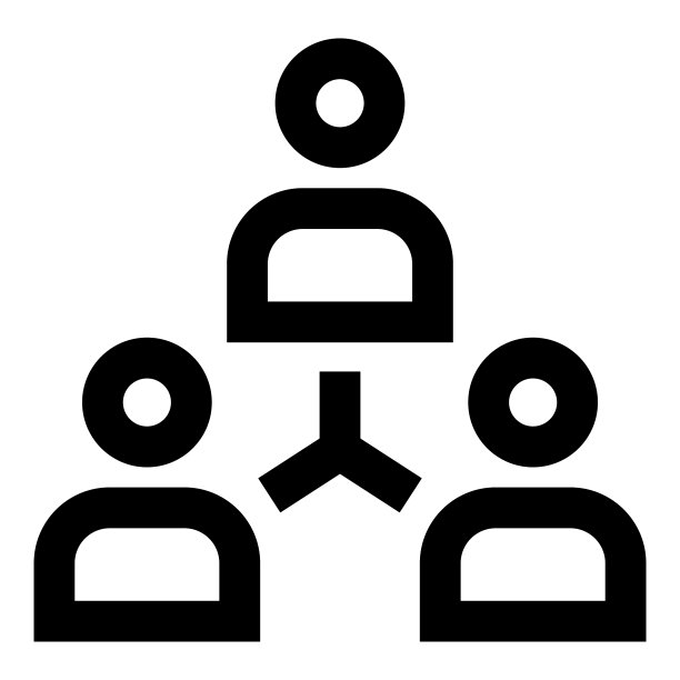 组工作平面图标孤立在白色背景图片下载