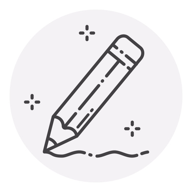 铅笔写的平面图标孤立在白色图片下载