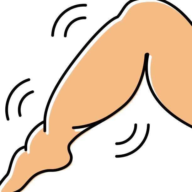 小腿肌肉水肿彩色图标图片下载