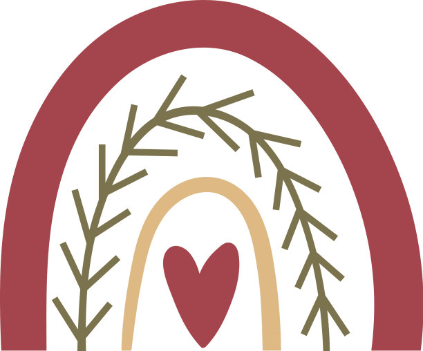 圣诞彩虹图标孤立在白色图片下载