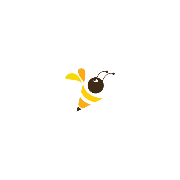 蜜蜂logo昆虫设计模板图片下载