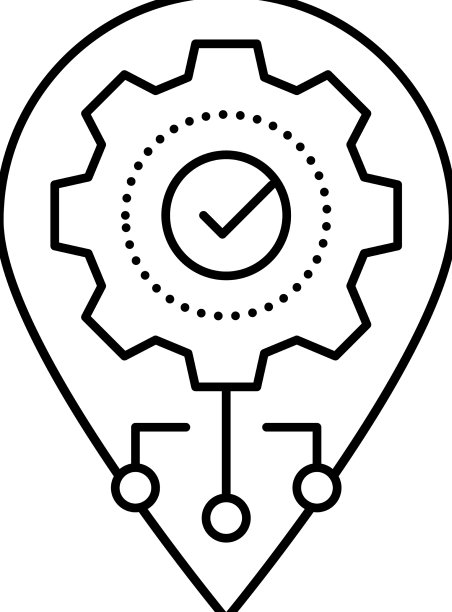 GPS导航优化线路图标图片下载