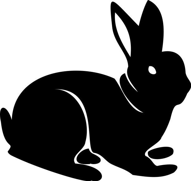 兔图标设计模板隔离图片下载