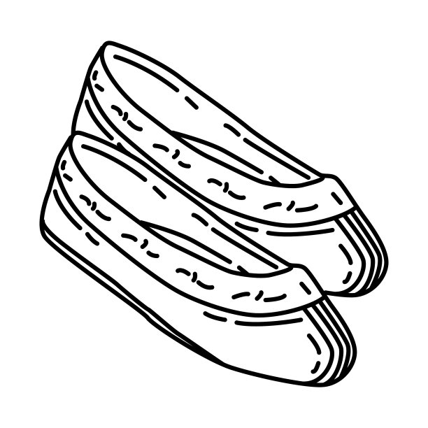 中国传统女鞋图标涂鸦图片下载