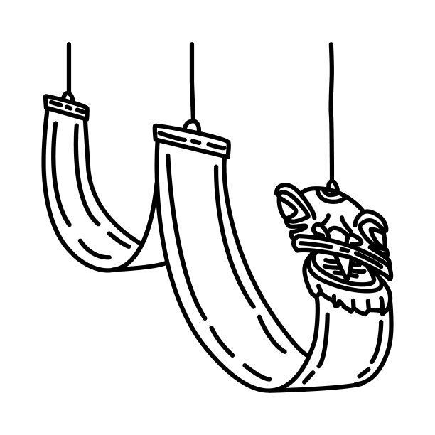 龙天花板装饰图标涂鸦手绘图片下载