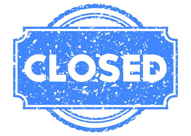 简单的复古橡胶印章封闭的文本。图片下载