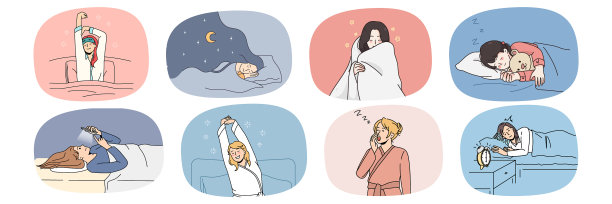 疲惫的女人在床上放松地睡觉图片下载