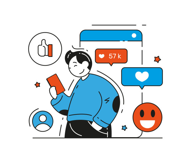 快乐男性拿着智能手机与病毒图片下载