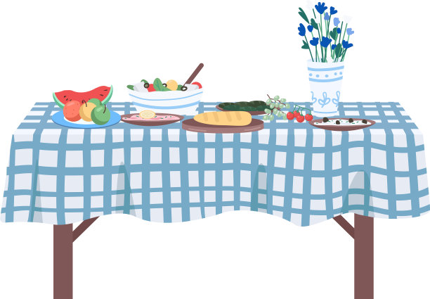 宴会上摆放半平色物体图片下载