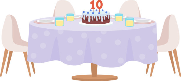 孩子生日节日板半平的颜色对象图片下载