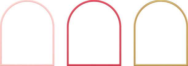 收藏逼真的金属光泽半圆形图片下载