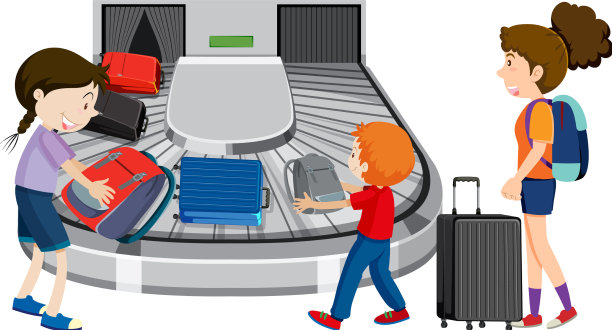 等待行李的旅客图片下载