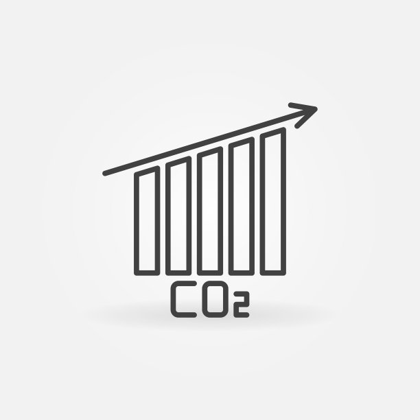 二氧化碳柱状图概念图标图片下载