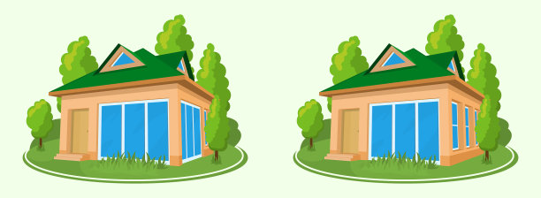 夏季景观3d小屋图标包围图片下载