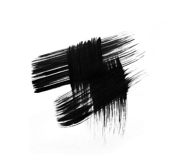 黑色笔触孤立在白色背景上图片下载