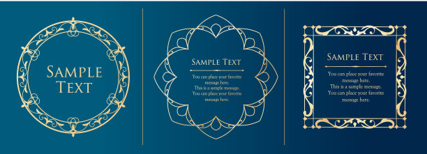 时尚的框架。设计模板。一副华丽的额头。图片下载