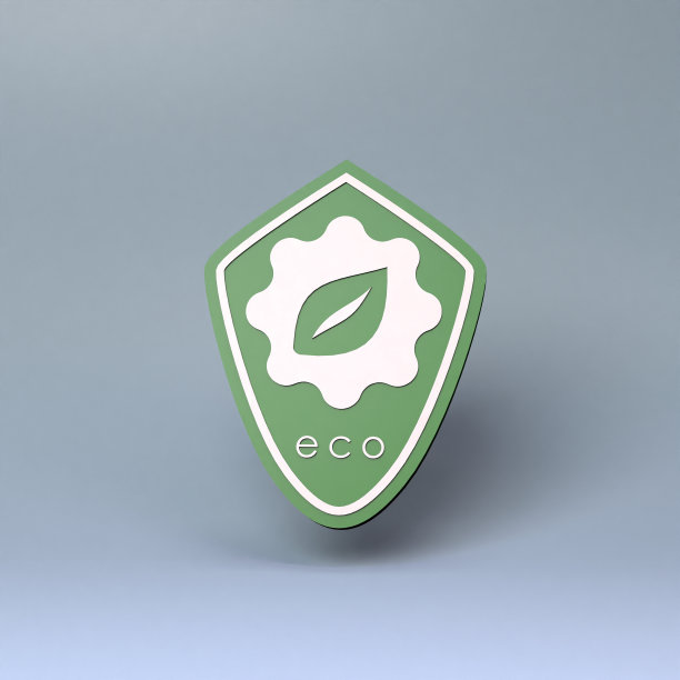 ECO图标。生态和地球保护。3 d渲染插图。图片下载