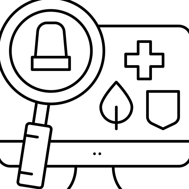 监控和信息检索线性图标图片下载