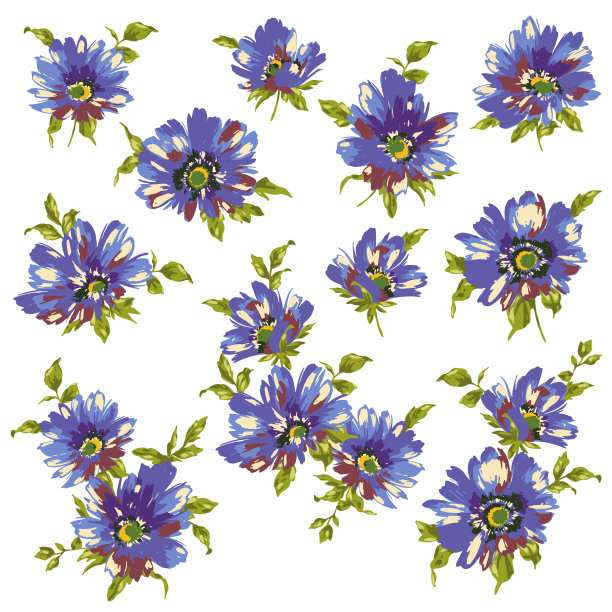 抽象花卉插画素材收藏，图片下载