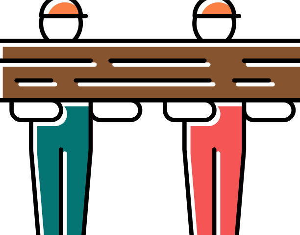 工人搬运木器木色图标图片下载