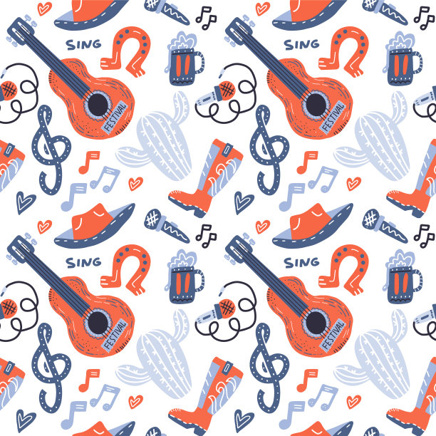 乡村音乐无缝背景与原声图片下载