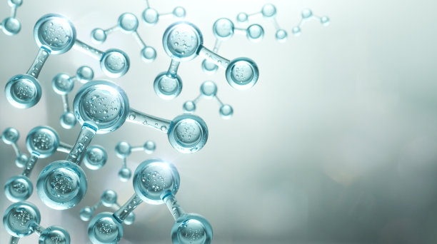 具有分子或原子的科学背景，用于科学或医学的抽象结构图片下载