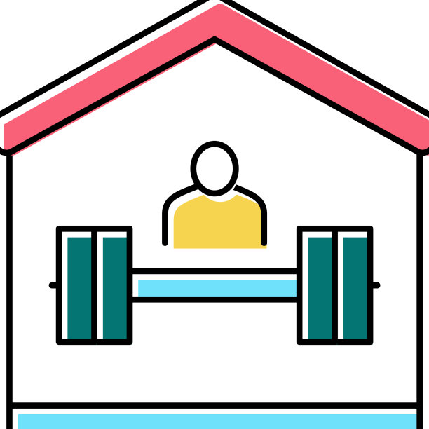 运动锻炼家居彩色图标图片下载