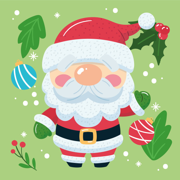 卡通可爱的圣诞老人装饰图片下载