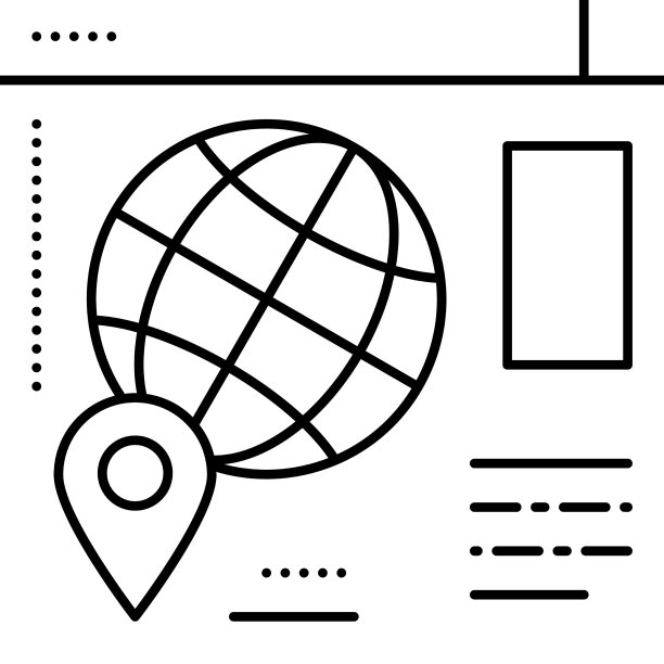 网站地图位置线性图标图片下载