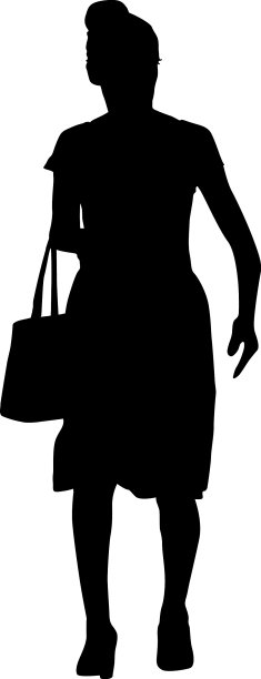 男人和女人手牵手的剪影图片下载