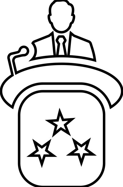 演讲演讲线图标轮廓图片下载