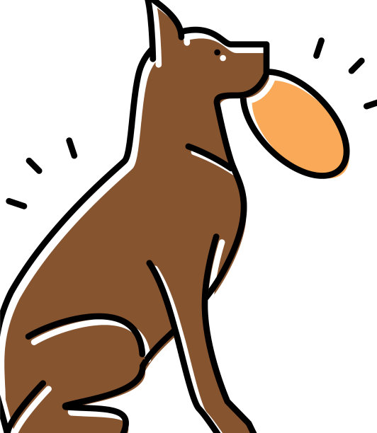 玩棒球盘狗彩色图标图片下载