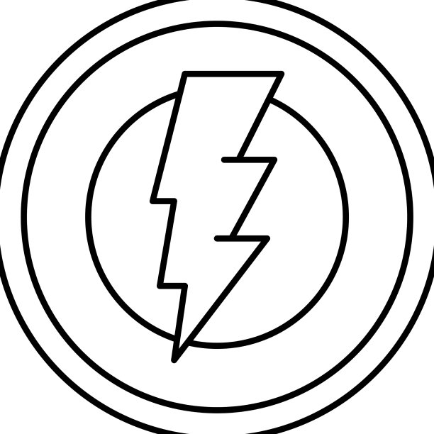 电力服务标志线图标图片下载