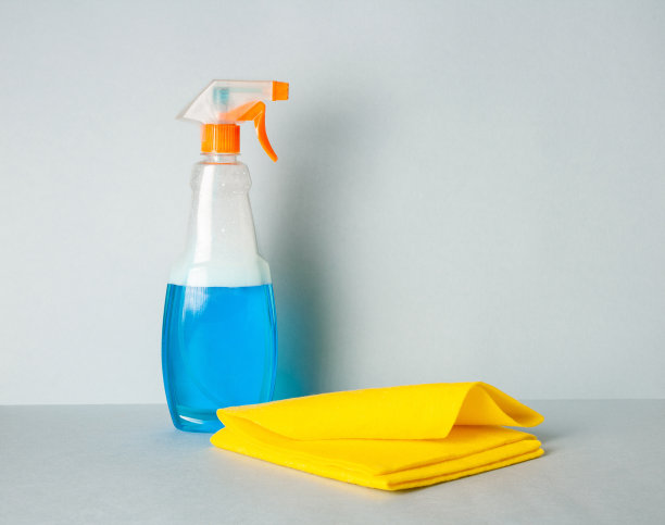 洗涤剂和抹布，复制空间图片下载