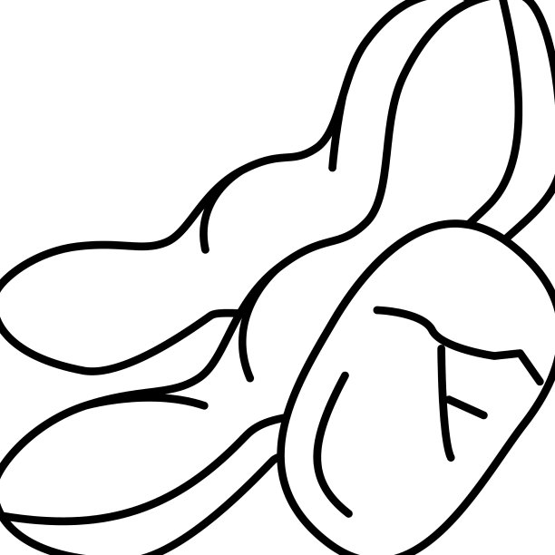 大豆坚果线图标图片下载