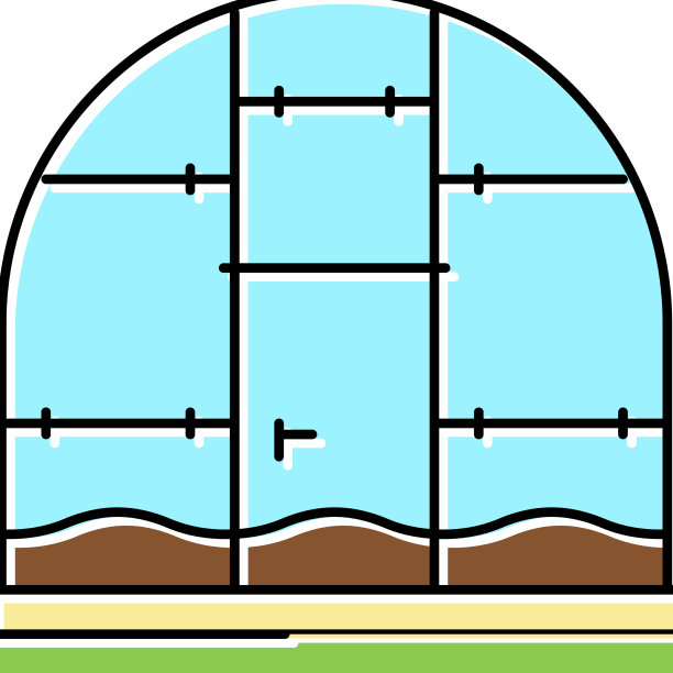 聚碳酸酯温室彩色图标图片下载