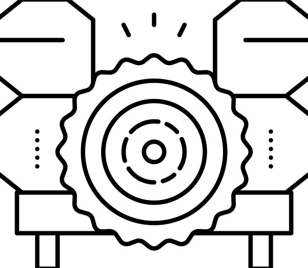木材锯木机线条图标图片下载