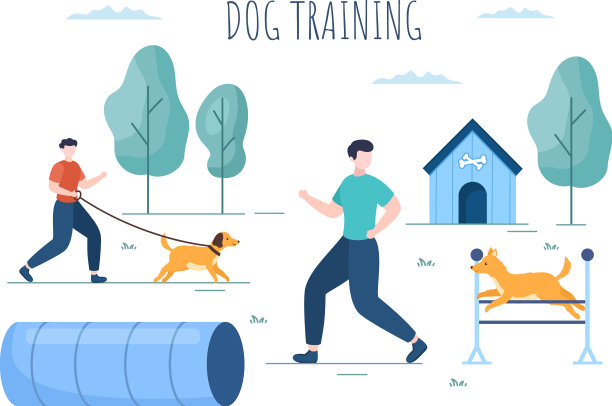 狗狗训练中心在操场上图片下载