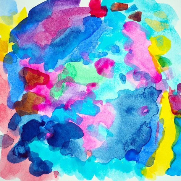 抽象艺术从心理健康精神灵魂整体充满活力的颜色彩色愈合水彩画插图艺术治疗背景刷纸彩虹墙纸艺术品图片下载