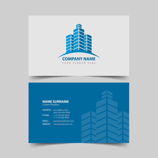 房地产经纪人名片设计模板图片下载