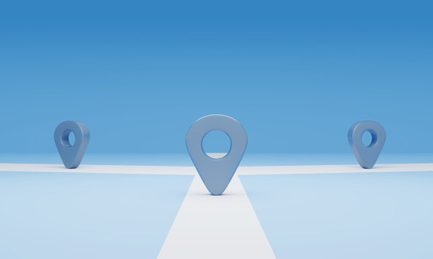 城市地图与针指针3d图片下载