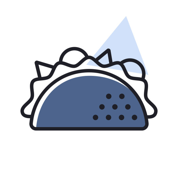 Taco矢量图标。快餐的迹象图片下载