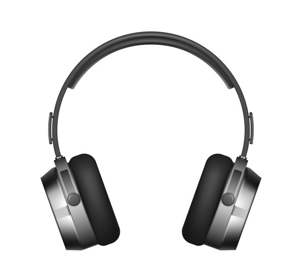 耳机无线电子设备。逼真的耳机音频工具，用于听舞蹈音乐图片下载