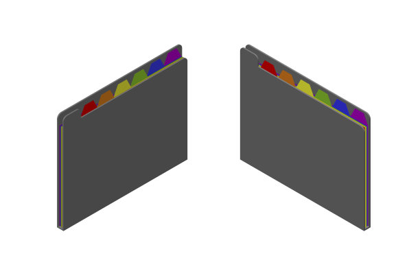 文件的文件夹。3 d矢量插图。等角投影。图片下载