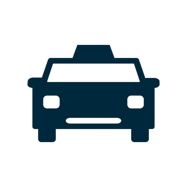 出租车轮廓图标。出租车的象征。向量。图片下载